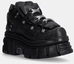 New Rock bőr sportcipő Negro + Nomada Negro + Tower Negro Lateral E-14 fekete, M-106-S29 - fekete Női 45
