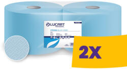 Lucart Professional Lucart Strong Blue 2.100 ipari törlőpapír - 2 rétegű, kék 300m (Karton - 2 tekercs)