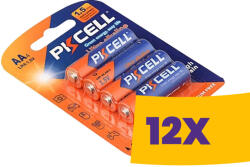 PKCELL Alkaline tartós elem AA LR6 4db-os (Karton - 12 csomag) (KPKCELLALR64)