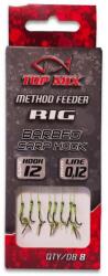 TOPMIX Method Feeder előkötött horog csalitüskével 0, 12mm #12 8db/csg (TM700)