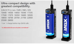 XTAR MC1 Plus 3, 6V/3, 7V Li-ion akkumulátor töltő (Xtar-MC1-Plus)