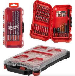 Milwaukee 4932499761 PACKOUT 4932498297 + 4932492004 45 részes tartozék készlet - keskeny rendszerezőben