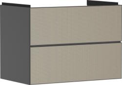 Hansgrohe Dulap baza suspendat Hansgrohe Xevolos E cu 2 sertare, 78cm, corp gri mat, front ceramic bronz texturat (54180390)
