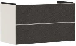 Hansgrohe Dulap baza suspendat Hansgrohe Xevolos E cu 2 sertare, 98cm, corp bej mat, front textil gri inchis (54182660)
