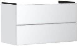 Hansgrohe Dulap baza suspendat Hansgrohe Xevolos E cu 2 sertare, 98cm, corp alb mat, front alb metalic (54181320)