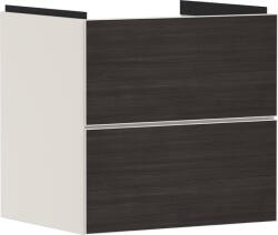 Hansgrohe Dulap baza suspendat Hansgrohe Xevolos E cu 2 sertare, 58cm, corp bej mat, front stejar inchis (54176730)