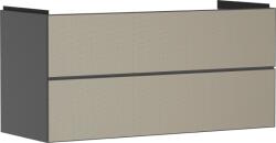 Hansgrohe Dulap baza suspendat Hansgrohe Xevolos E cu 2 sertare, 118cm, corp gri mat, front ceramic bronz texturat (54186390)