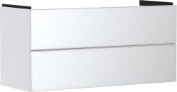Hansgrohe Dulap baza suspendat Hansgrohe Xevolos E cu 2 sertare, 118cm, corp alb mat, front alb metalic (54184320)