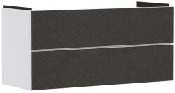 Hansgrohe Dulap baza suspendat Hansgrohe Xevolos E cu 2 sertare, 118cm, corp alb mat, front textil gri inchis (54184660)