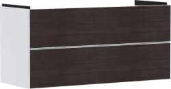 Hansgrohe Dulap baza suspendat Hansgrohe Xevolos E cu 2 sertare, 118cm, corp alb mat, front stejar inchis (54184730)