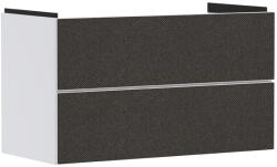 Hansgrohe Dulap baza suspendat Hansgrohe Xevolos E cu 2 sertare, 98cm, corp alb mat, front textil gri inchis (54181660)