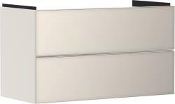 Hansgrohe Dulap baza suspendat Hansgrohe Xevolos E cu 2 sertare, 98cm, corp bej mat, front bej metalic (54182790)