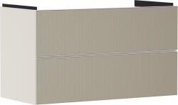 Hansgrohe Dulap baza suspendat Hansgrohe Xevolos E cu 2 sertare, 98cm, corp bej mat, front ceramic bronz texturat (54182390)