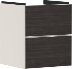 Hansgrohe Dulap baza suspendat Hansgrohe Xevolos E cu 2 sertare, 48cm, corp bej mat, front stejar inchis (54173730)
