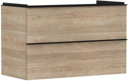 Hansgrohe Dulap baza suspendat Hansgrohe Xelu Q cu 2 sertare, 98cm, stejar natur, manere negru mat (54033670)