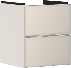 Hansgrohe Dulap baza suspendat Hansgrohe Xevolos E cu 2 sertare, 48cm, corp bej mat, front bej metalic (54173790)