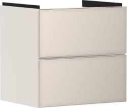 Hansgrohe Dulap baza suspendat Hansgrohe Xevolos E cu 2 sertare, 58cm, corp bej mat, front bej metalic (54176790)