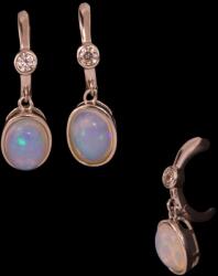  Cercei Opal De Foc Oval 22x7x13 mm Argint 925 - 1 Pereche