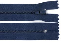 Fashion Műanyag fogú rögzített (nem bontható) spirálcipzár, 3mm, 14cm hosszú, 270384, sötétkék