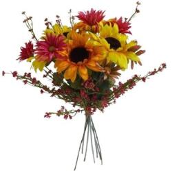 4-Home Szálas napraforgó, gypsophila, kétvirágú virág, magasság 48 cm