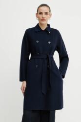 Max Mara gyapjúkabát női, sötétkék, átmeneti, 2515011021600 - sötétkék 36
