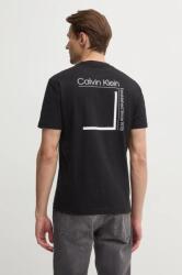 Calvin Klein pamut póló fekete, férfi, nyomott mintás, K10K114152 - fekete XL
