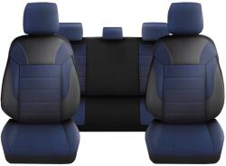 DeluxeBoss Set Huse Scaune Auto DeluxeBoss Classico, pentru bancheta rabatabila fractionata, 11 piese, albastru inchis Automobile ProTravel