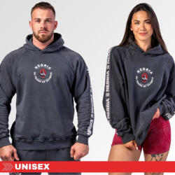 NEBBIA - Unisex washed kapucnis felső HERITAGE 793 (black) (XXL) - NEBBIA