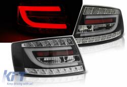 KITT Lightning Xenon Első Lámpa LED DRL Audi A6 4F C6 (2004-2008) Fekete (HLAUA64FBD2S)