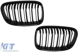 KITT Középső rács vese BMW 1 Series F20 F21 (2011-2014) Double Stripe M Design zongora Fekete (FGBMF20DPB)