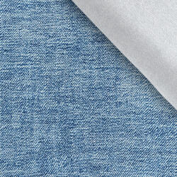 Takoy French terry Takoy 150cm imprimeu denim deschis