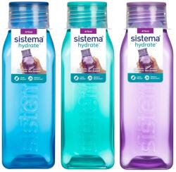 Sistema Hydrate Square Kulacs Alack Csavaros Fedővel 475 Ml, Vegyes Színek