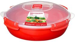 Sistema Microwave Kerek Tál A Maradékok Tárolására És Melegítésére 1, 29 L, Piros - gyertyakvilaga