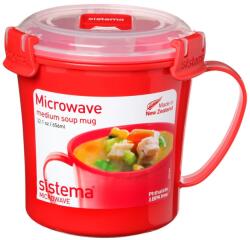 Sistema Sistema® Microwave Leveses Bögre 656 Ml, Piros