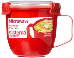 Sistema Microwave Leveses Bögre 565 Ml, Piros - gyertyakvilaga