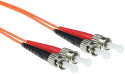 ACT LSZH Multimode 62.5/125 OM1 fiber cable duplex with ST connectors 50m Orange RL1050 (RL1050)