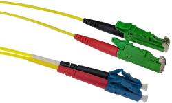 ACT LSZH Singlemode 9/125 OS2 fiber cable duplex with E2000/APC and LC/UPC connectors 7m Yellow RL3207 (RL3207)