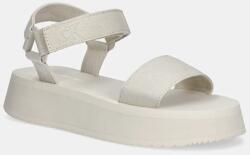 Calvin Klein Jeans szandál SANDAL VELCRO WEBBING MG bézs, női, platformos, YW0YW01693 - bézs Női 40