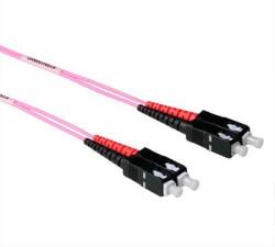 ACT LSZH Multimode 50/125 OM4 fiber cable duplex with SC connectors 1, 5m Pink RL3751 (RL3751)