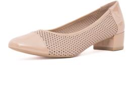 Caprice Pantofi dama eleganti din piele naturala, Caprice, 9-22504-44 408 BEIGE COMB, bej