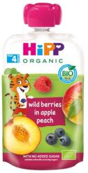 Hipp Био плодова закуска Hipp Hippis - Горски плодове, ябълка и праскова, 100 g (8525)