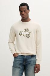 HUGO BOSS pamut melegítőfelső fehér, férfi, nyomott mintás, 50536797 - bézs S
