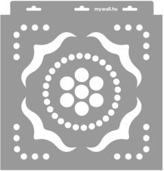 MyWall Csipkés-pöttyös stencil - 3D - 31x35 cm közepes