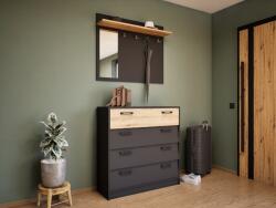 Homezon Aurelia Előszoba Garnitúra (Antracit-Artisan) modern