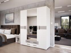 Homezon Celesta Gardrób 160 (Fehér-Láva szürke) modern