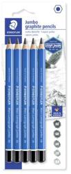 STAEDTLER Grafitceruza készlet, jumbo, hatszögletű, STAEDTLER Mars Lumograph Jumbo 100J, 5 különböző keménység (TS100JSBK5)