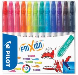 Pilot Filctoll készlet, 0, 39-0, 7 mm, törölhető, PILOT Frixion Colors, 12 különböző szín (PFCOF12V)