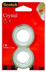 3M Ragasztószalag, 19 mm x 7, 5 m, 3M SCOTCH Crystal (LPM61975R2) - irodasziget