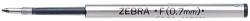 Zebra Golyóstollbetét, 0, 24 mm, ZEBRA F, piros (TZF29923)
