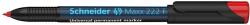 Schneider Alkoholos marker, OHP, 0, 7 mm, SCHNEIDER Maxx 222 F, piros (TSC222P)